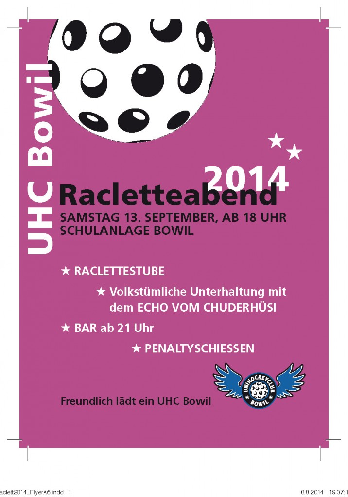 Raclette Abend 2014